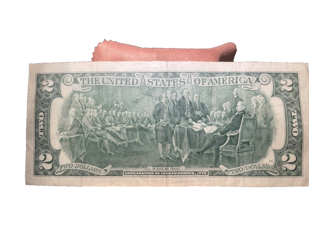 1976 $2 Dollar Bill Error (Miscut/Misaligned) G 55739977 A- Rare-Right Front