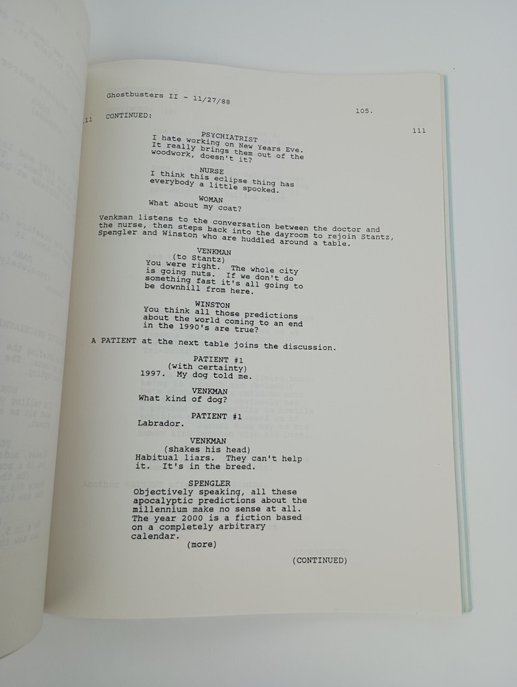 Ghostbusters II Script - 1988 Pink & Blue Revision