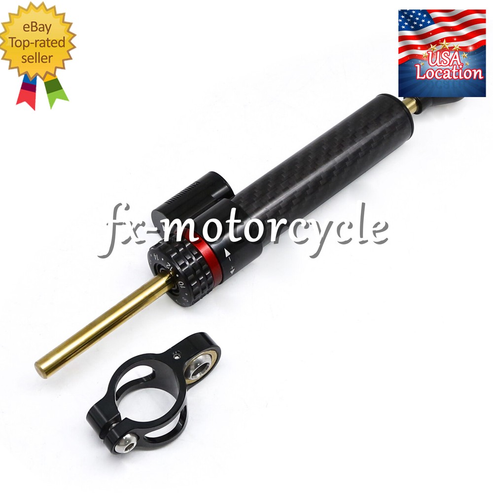 Universal Carbon Fiber Steering Damper Linear Stabilizer Reversed Adjustable USA