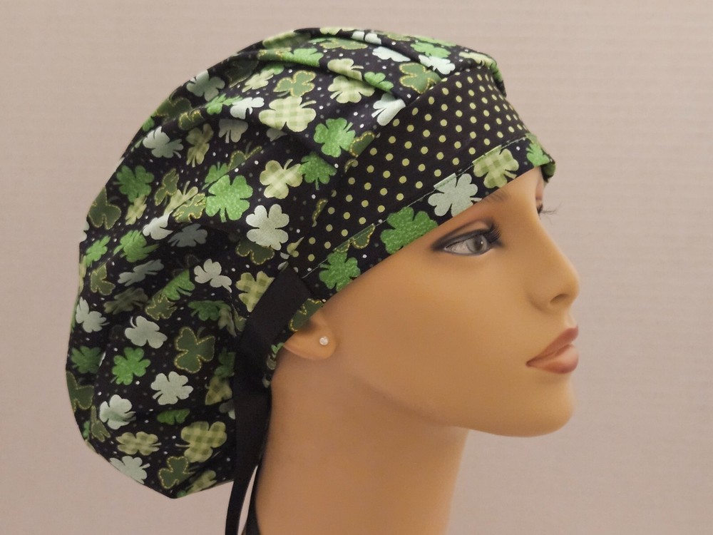 Bouffant/Ponytail Scrub Hat- St. Patrick's