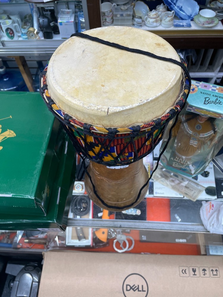 Carved Djembe Bongo Drum (local pickup)