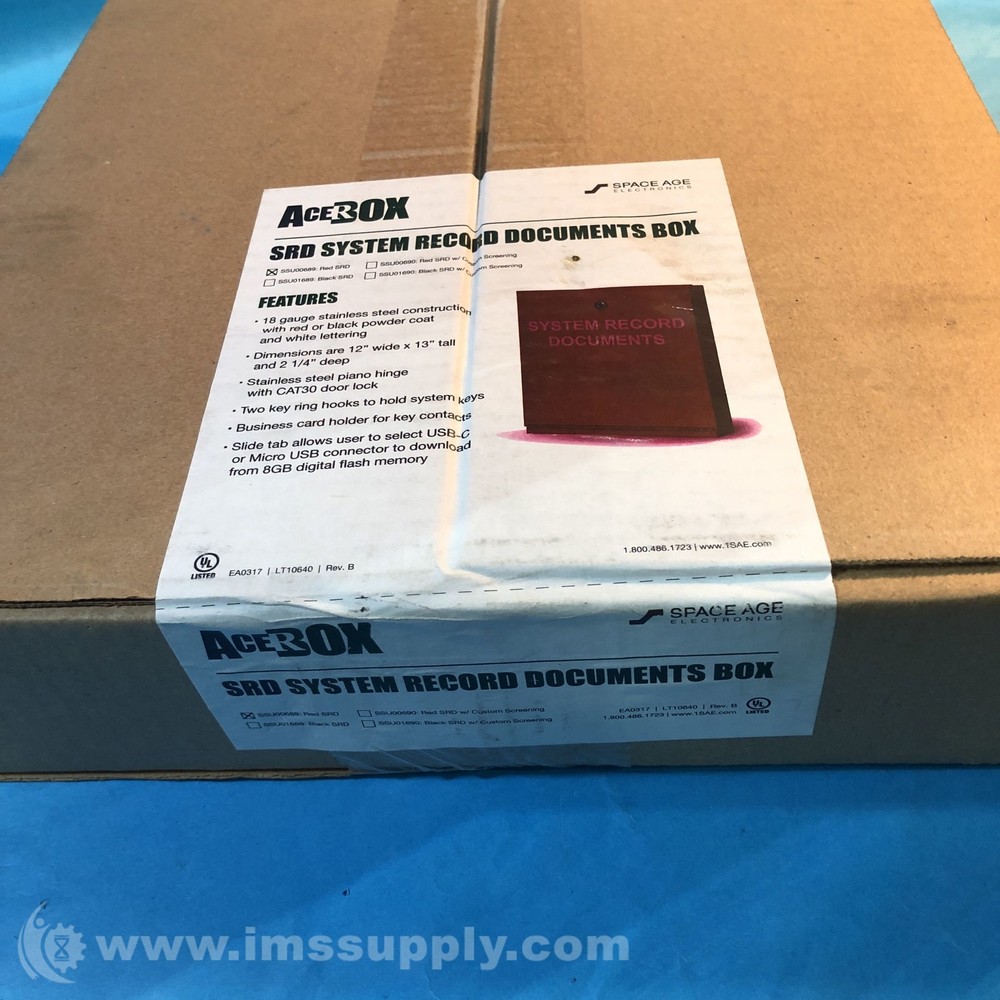 Space Age Electronics SSU00689 System Record Document Box FNFP