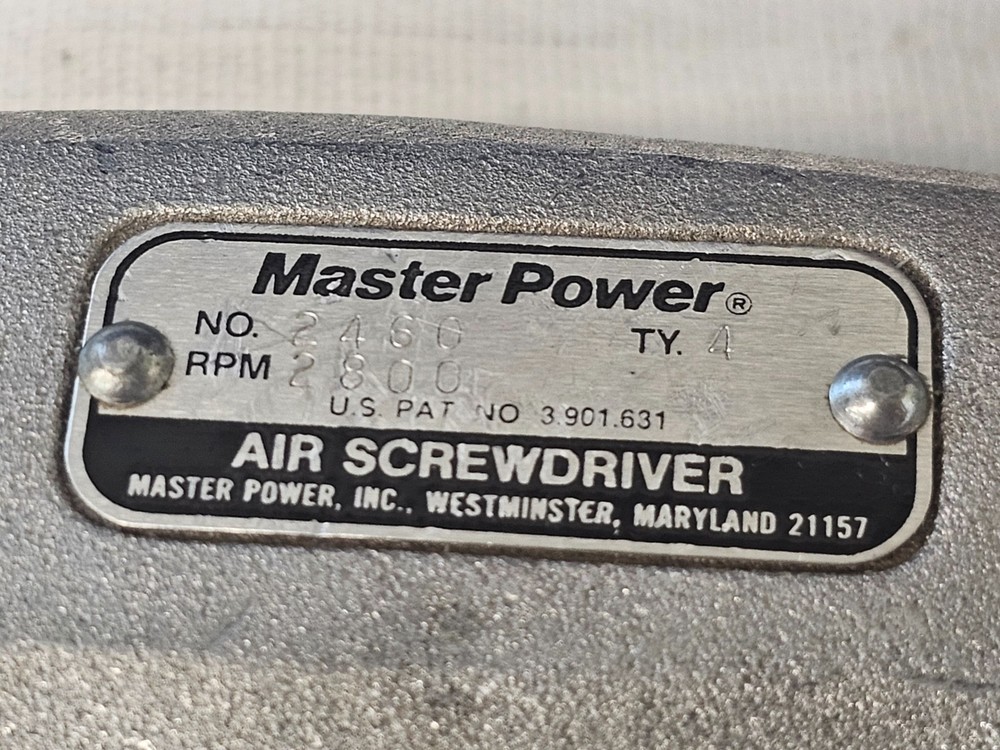 Master Power MP 2460 Pneumatic Reversible Nutrunner Screwdriver Bit Driver Drill