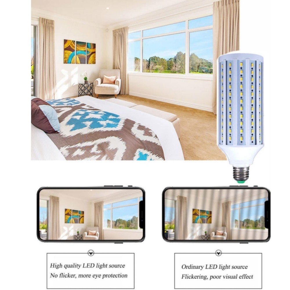 3pcs LED Corn Light Bulb 5000lm 50W 300W Eq. 6000K White Cool Daylight E26 Base