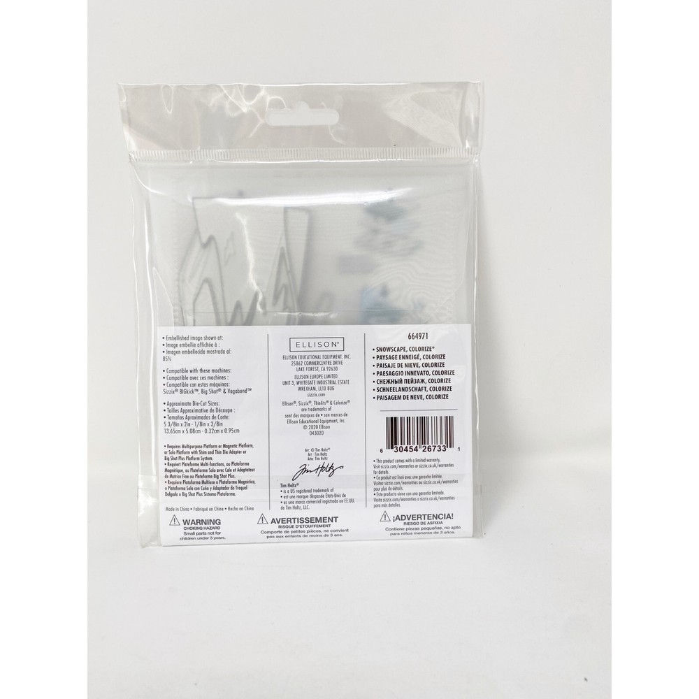 Sizzix Thinlits Tim Holtz Snowscape, Colorize Cutting Dies Christmas Winter NEW