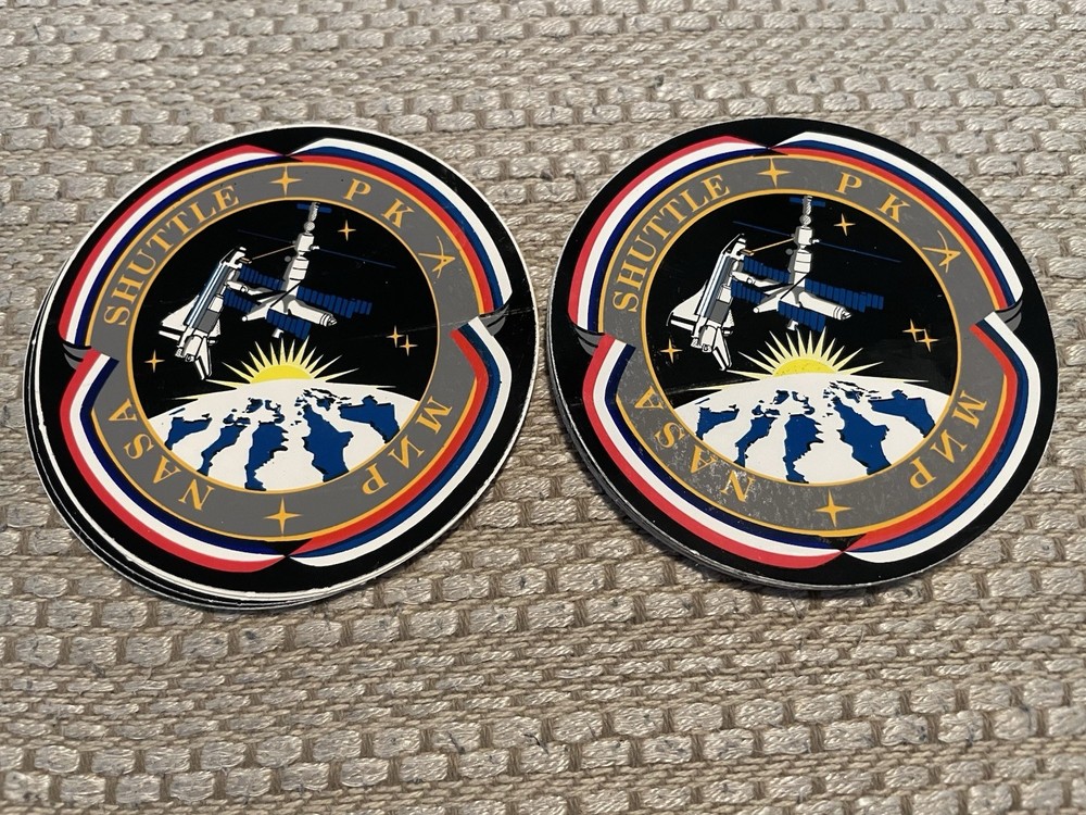 NASA Space Shuttle / MIR Program Patch Both US AND Russian Decal