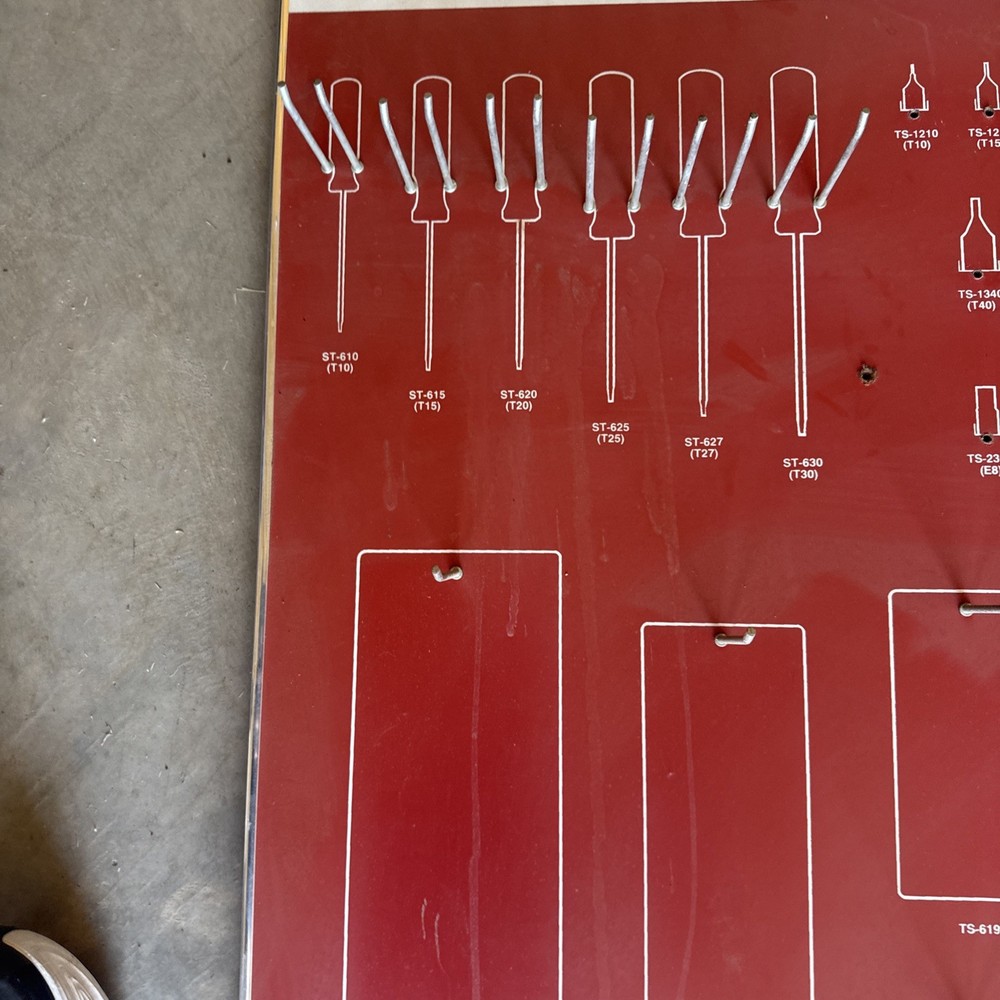 Vintage Black Hawk Hand Tools Display Advertisement Board DBD-18A