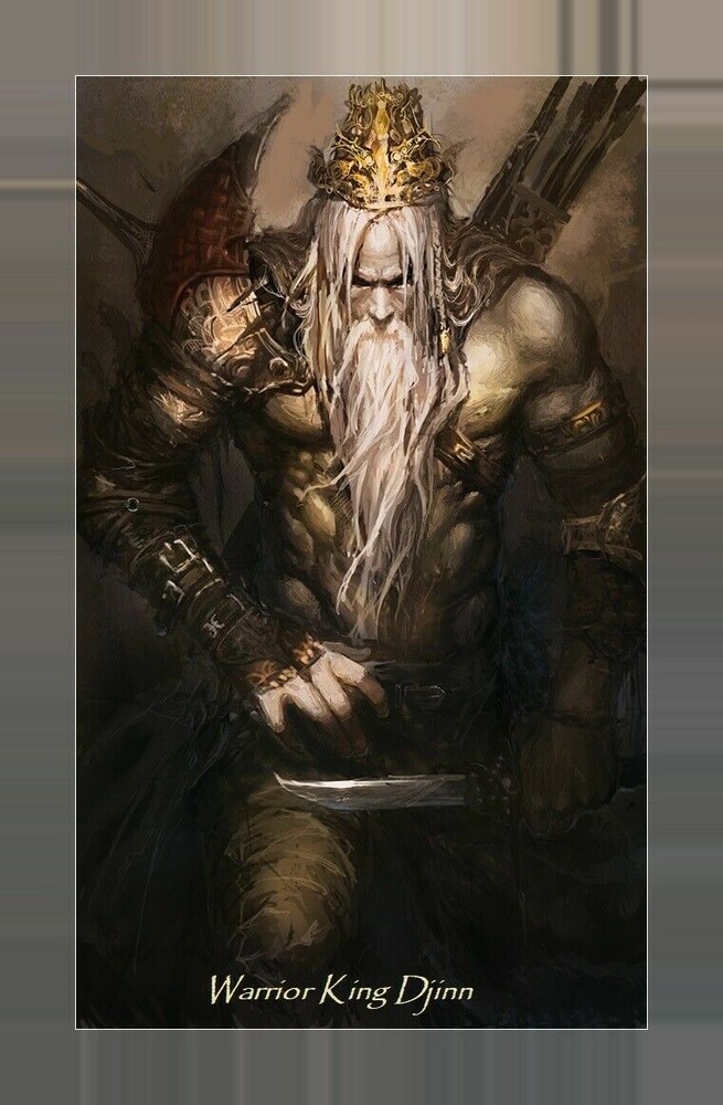 WARRIOR KING DJINN Protector Savior Returns EVIL Shields Pain Ancient Familiar