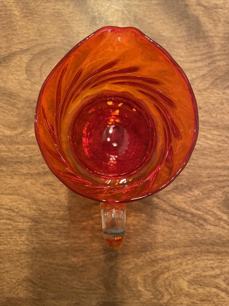Vintage Orangle Glass Pitcher
