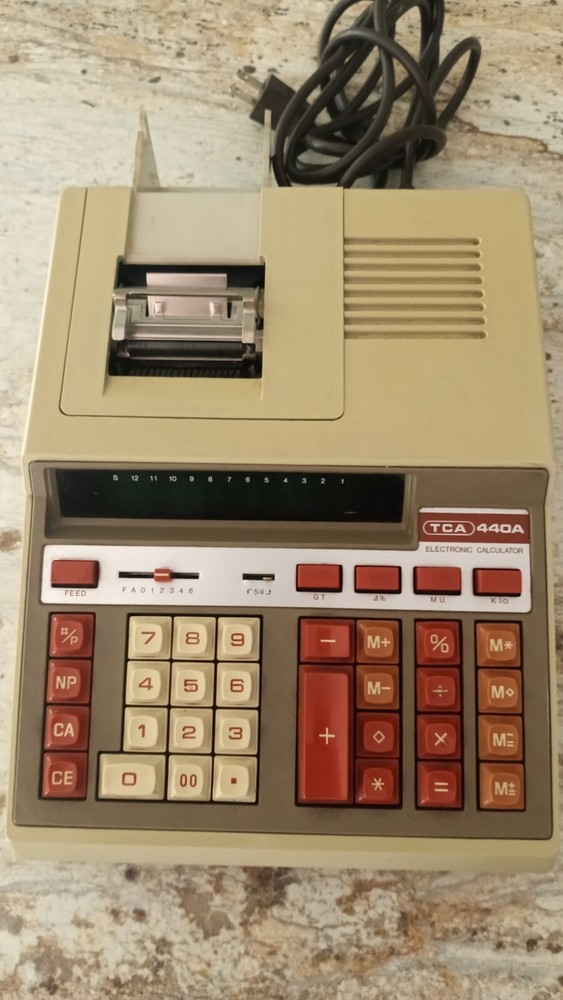 Vintage TCA Calculator Register, Model 404A