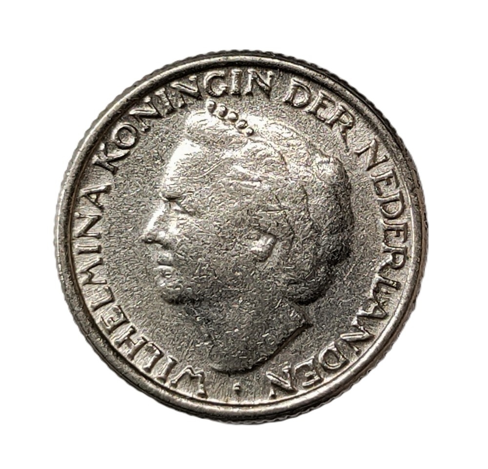 1948 Netherlands 10 Cent Coin KM# 177