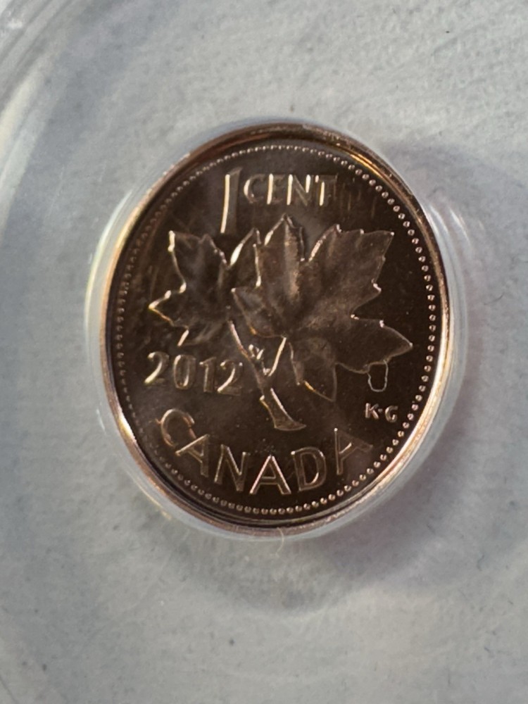 2012 Canada 1 Cent Graded MS 68 RD by ANACS