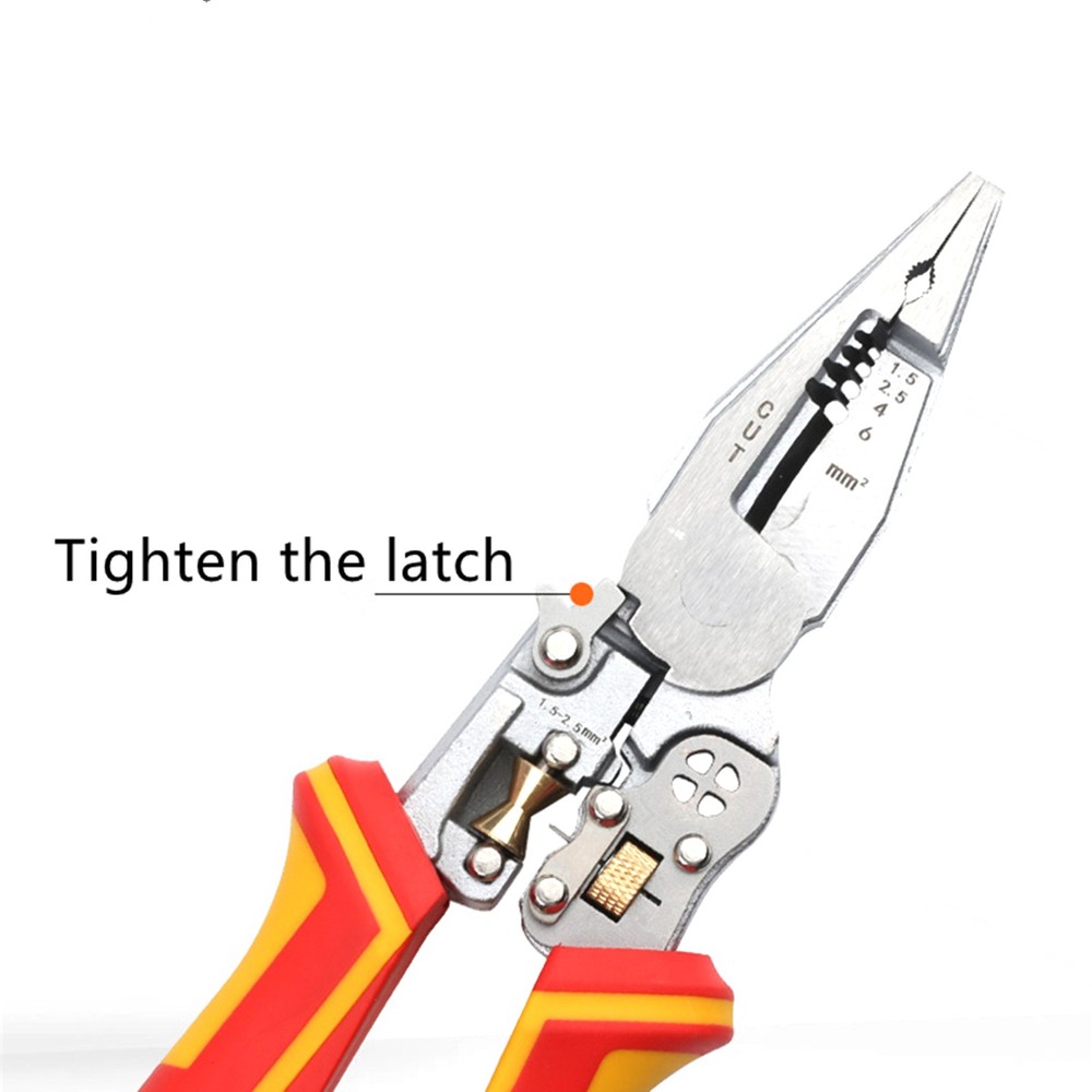 Multi Function Wire Stripper Tool Voltage Tester Pliers with Wire Twister Cutter