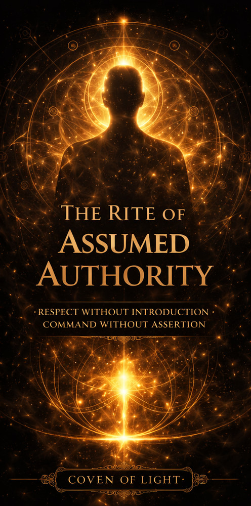 🜂 THE RITE OF ASSUMED AUTHORITY Respect Without Introduction • Command Without