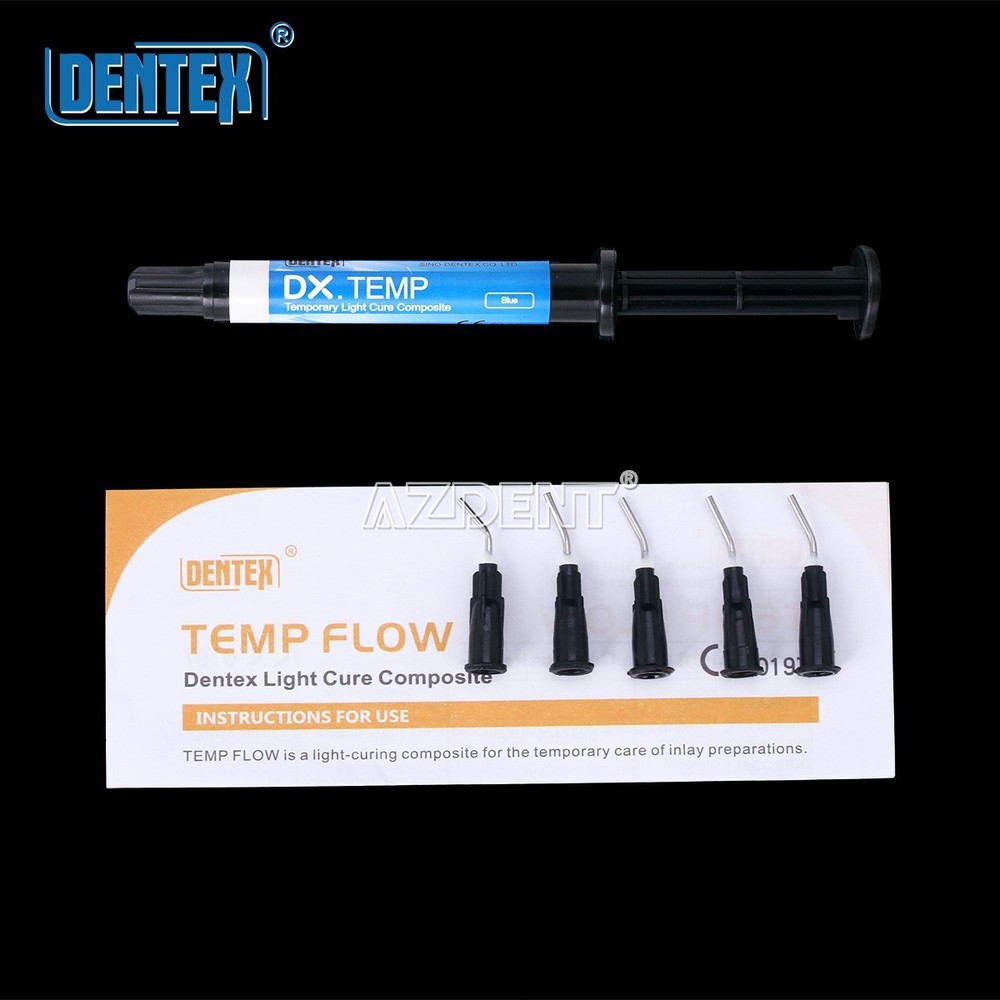 10x Dentex Dental Temp Flow Light Curing Temporary Filling Composite Material
