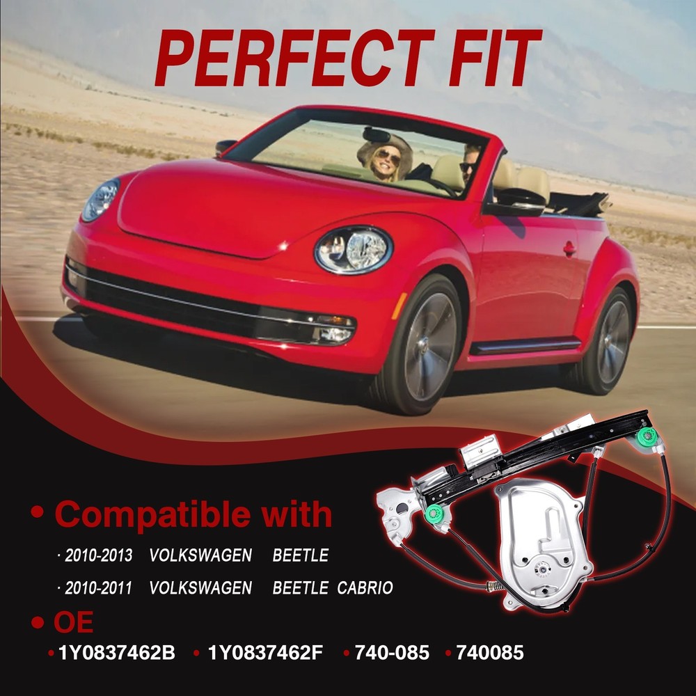 Front Right RH Power Window Regulator For Volkswagen Beetle 2003-2011