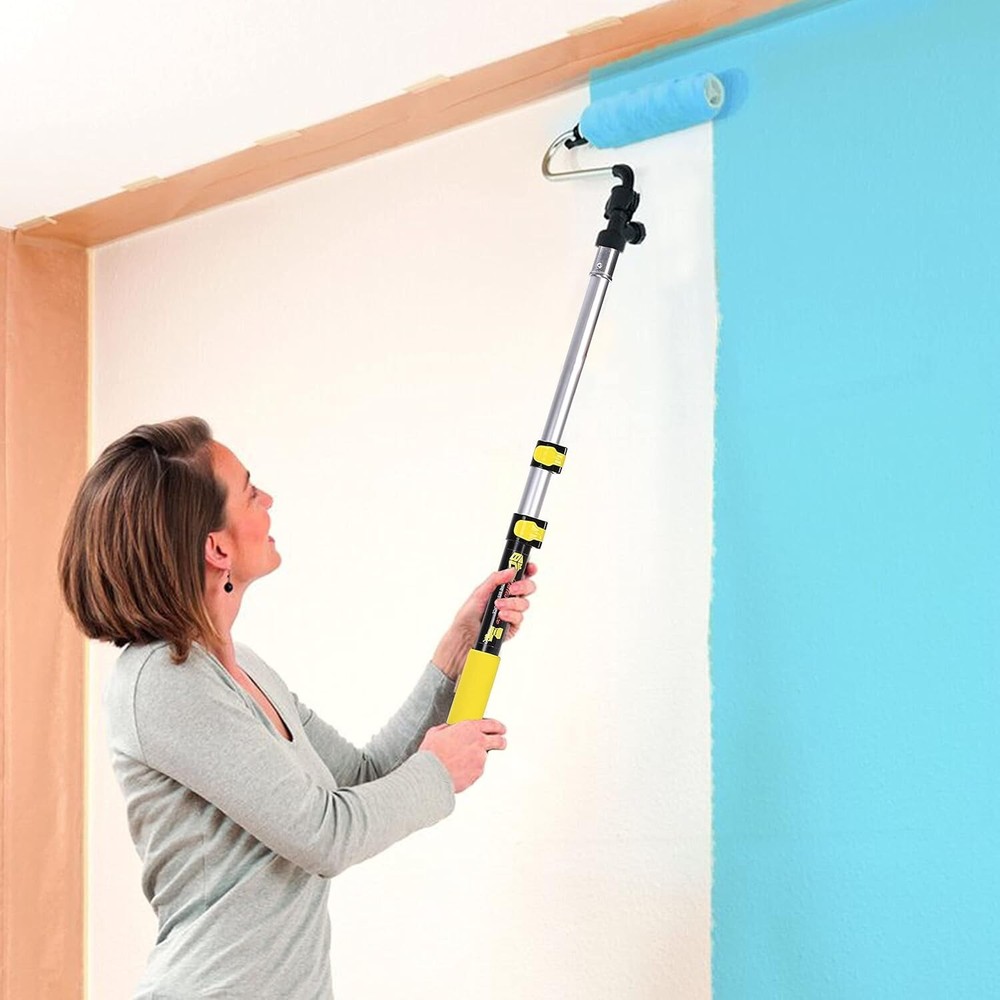 Paint Roller Extension Pole Aluminum Telescoping Handle 3 Ft Multi-Purpose