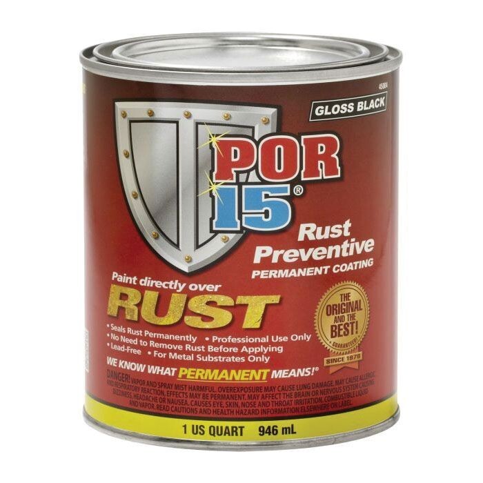 Por  45004 Rust Preventive Paint Permanent Coating Gloss Black 1 Quart Can