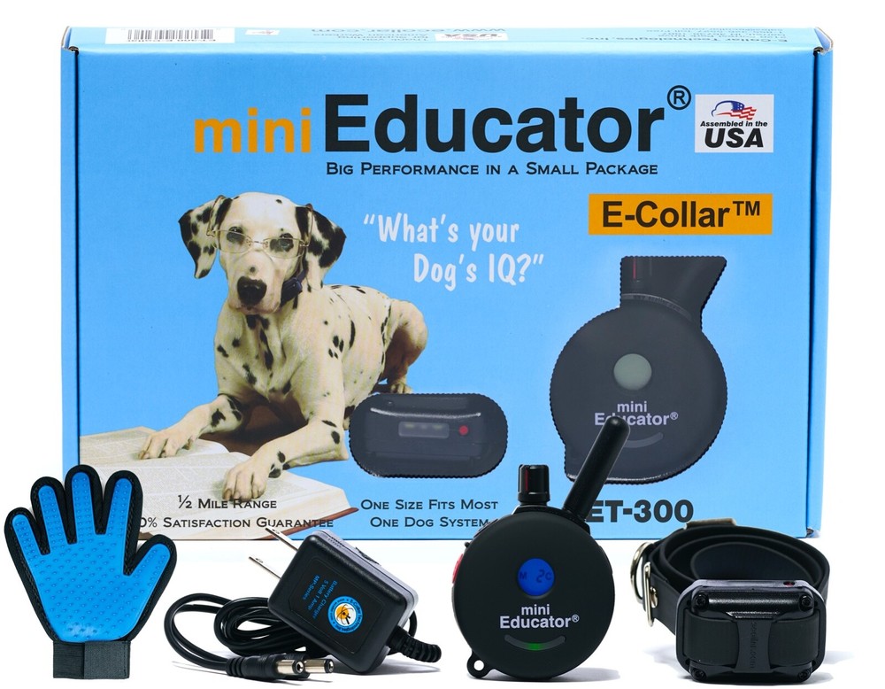 Mini Educator E-Collar Off Leash Dog Remote Training 1/2 Mile Range Black ET-300
