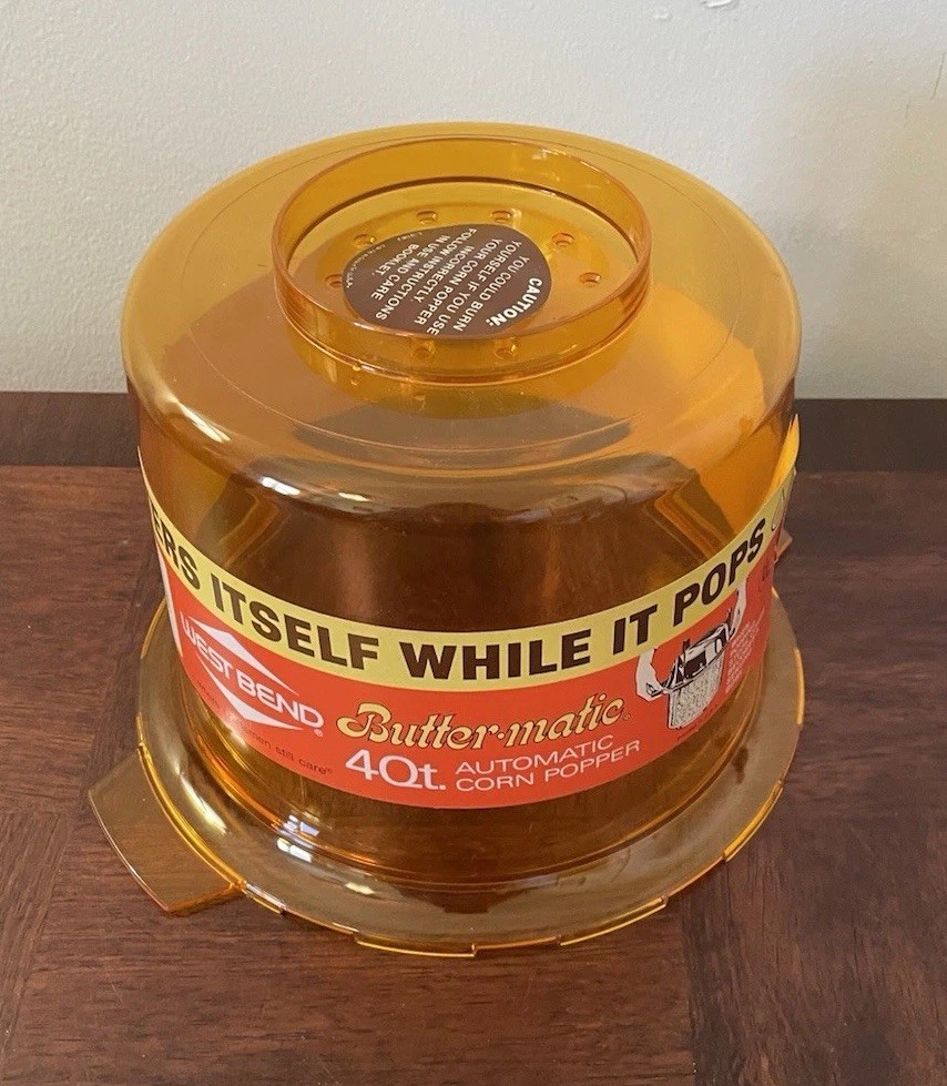 West Bend Buttermaric 4 Quart Automatic Corn Popper #25467 Replacement Lid