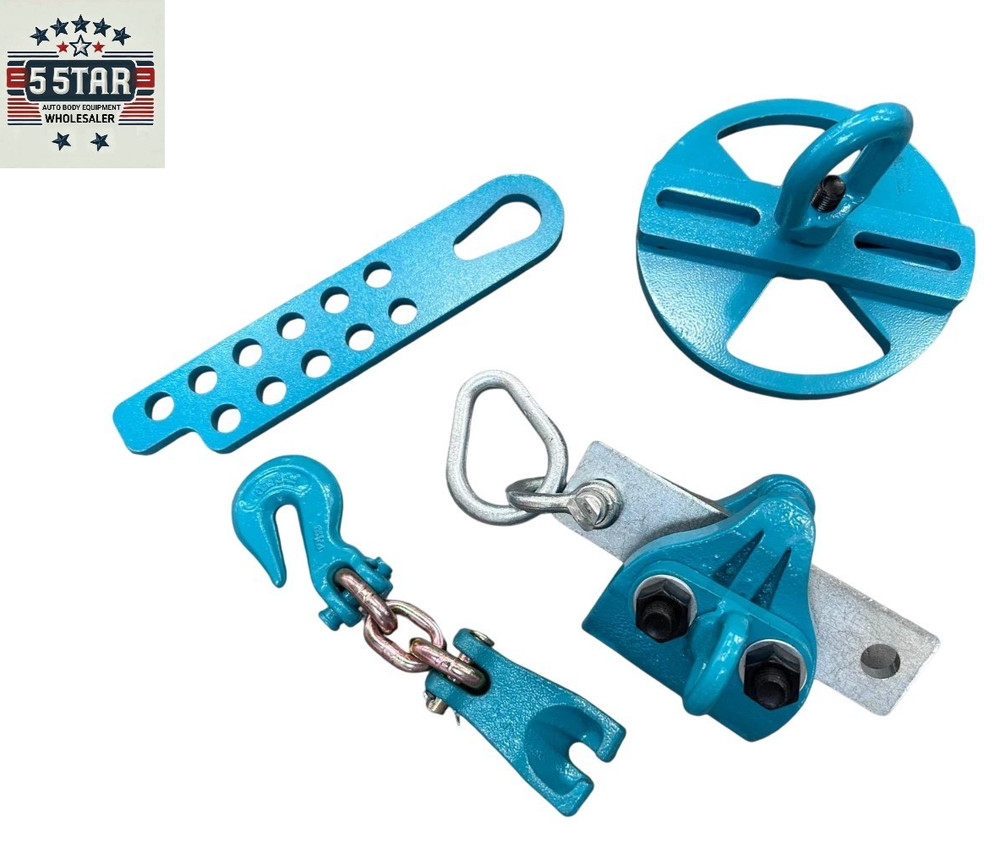 NEW 4 PIECE AUTO BODY FRAME MACHINE TOOLS AND CLAMP