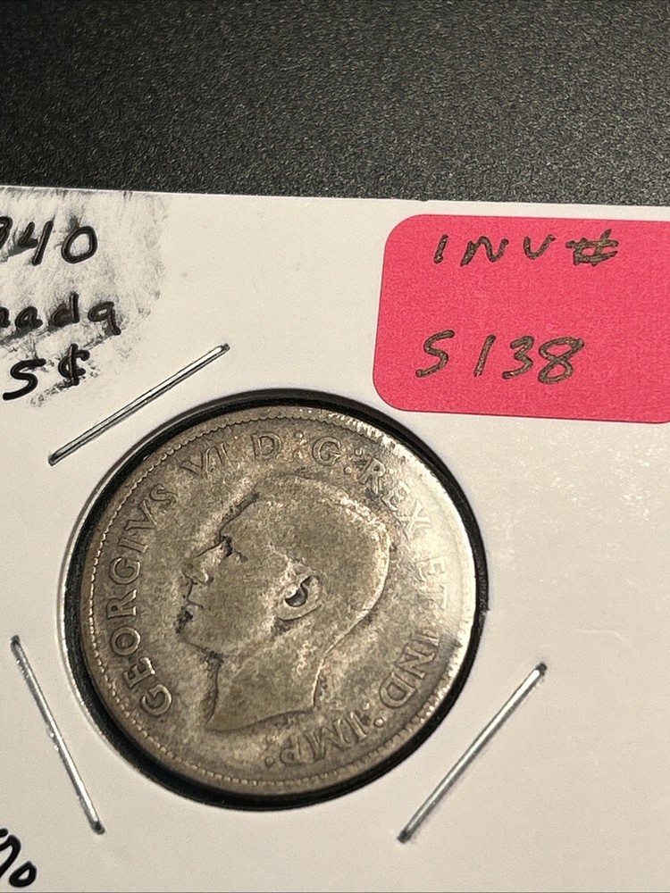 1940 CIRCULATED CANADIAN 25 CENT QUARTER (80% SILVER) GEORGE IV