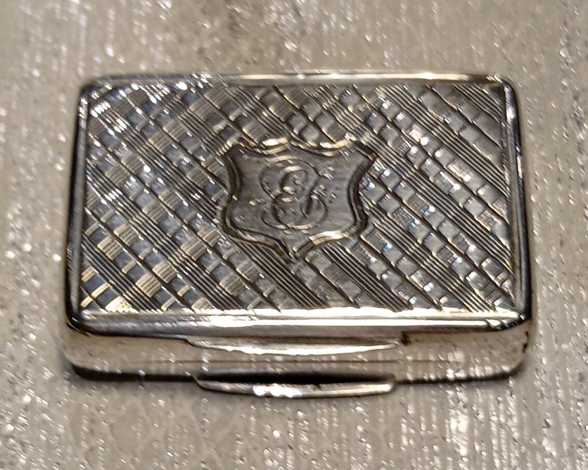 Solid Silver Vinegrette, Early Victorian 1844 Francis Clark Birmingham.
