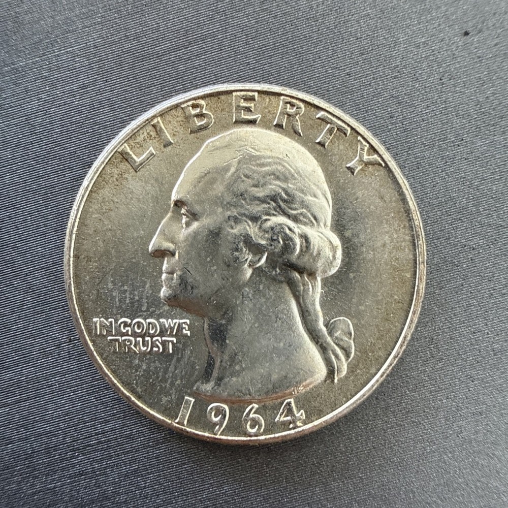 1964 P 4 Silver Washington Quarters