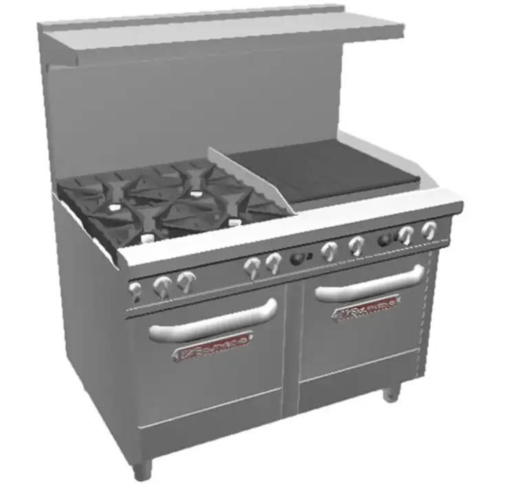 Southbend 4603AC-2CL Ultimate 60" 6 Star Burner Range w/ 24" Left Charbroiler