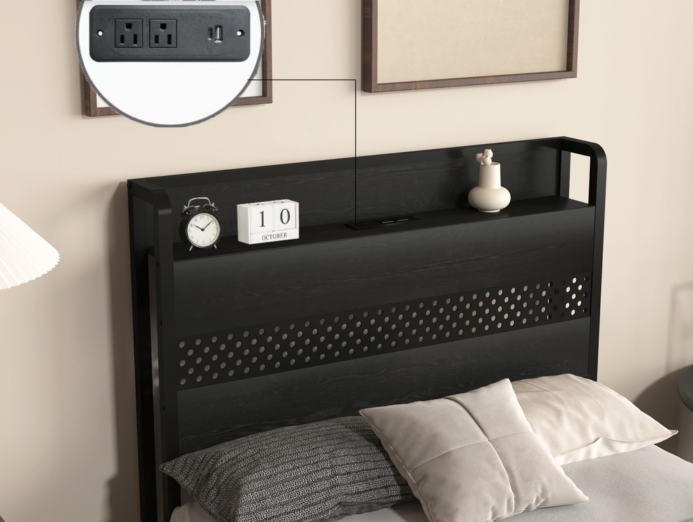 Twin Bed Frames with Headboard,Twin Size Bed Frames with Storage Drawers,Twin B