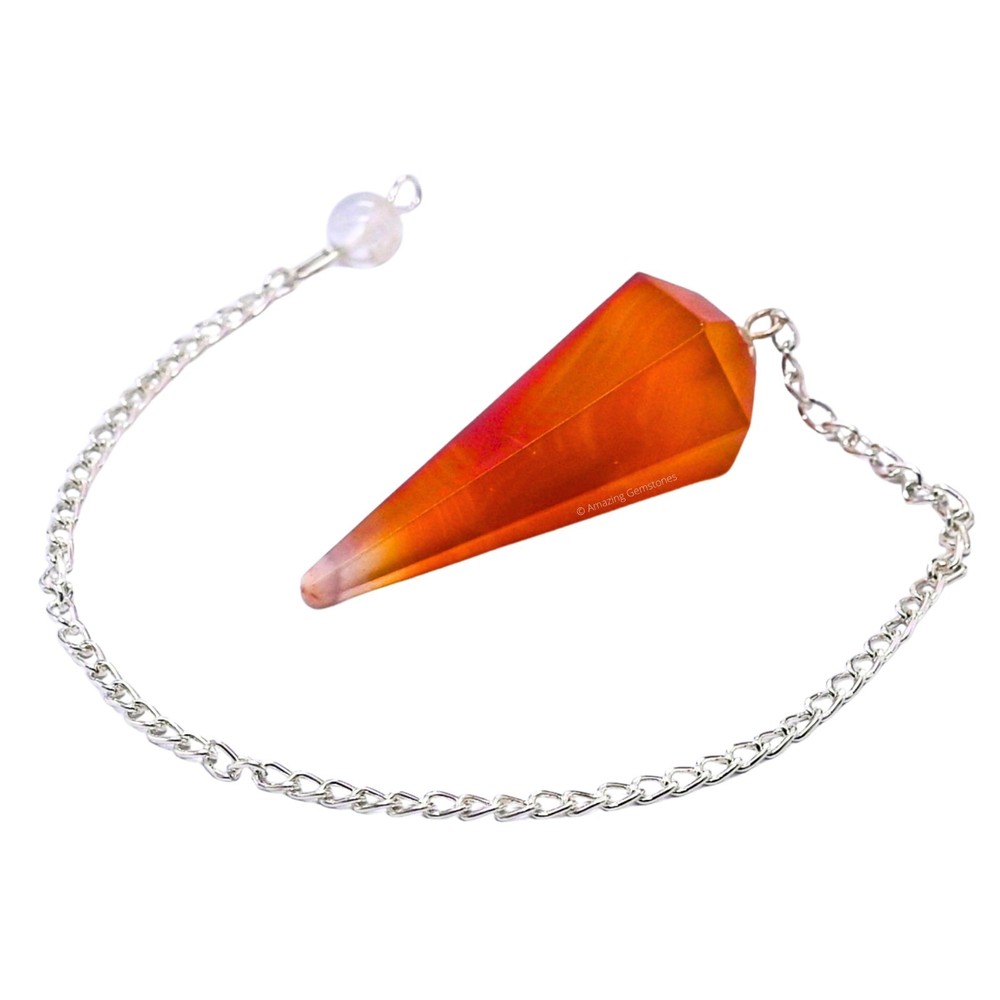 Red Onyx Dowsing Crystal Pendulum