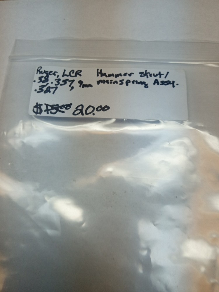 Ruger LCR .38 Spec. , .327, .357 Hammer Spring / Mainspring Assembly