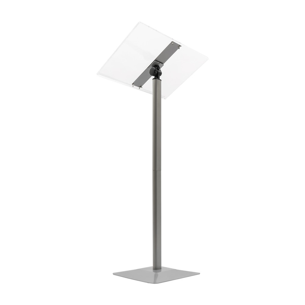 30-90° Adjustable Hostess Stand, Single-post Lectern, Acrylic Speaking Podium