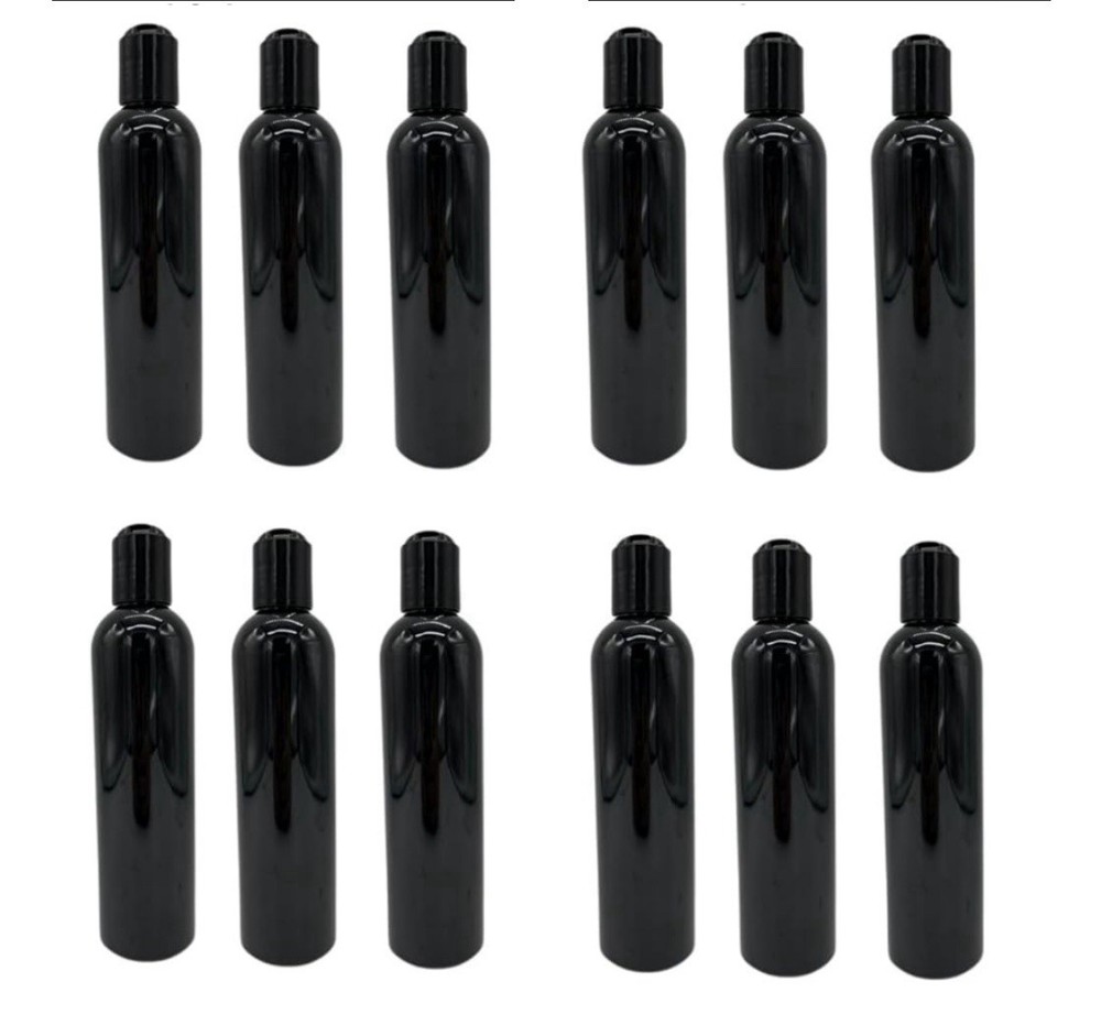 8oz Black Cosmo Bottle With Closure