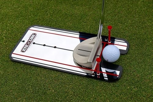 EyeLine Golf Putting Alignment Mirror Portable Practice Putting Trainer Aid A...