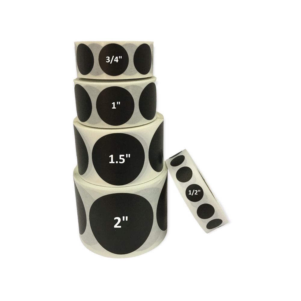 Blank 1" Round Inventory Labels Color Coding Coded Dots 1000/Roll (Choose Color)