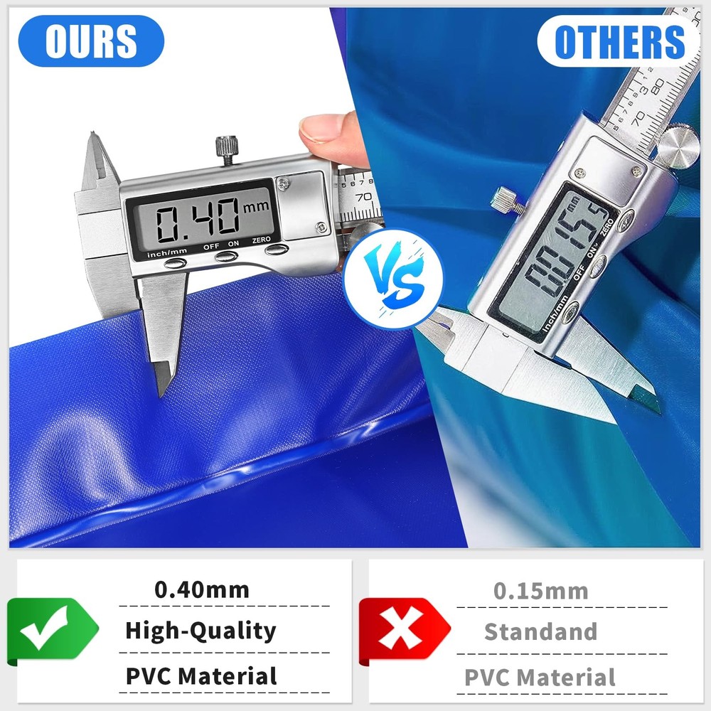 Pool Pillow for Above Ground 4 x 8 Ft, 8" x 4" (Rectangular), Blue