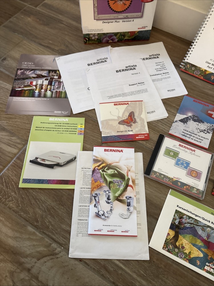 Bernina Embroidery Software CD And Manuals Version 4