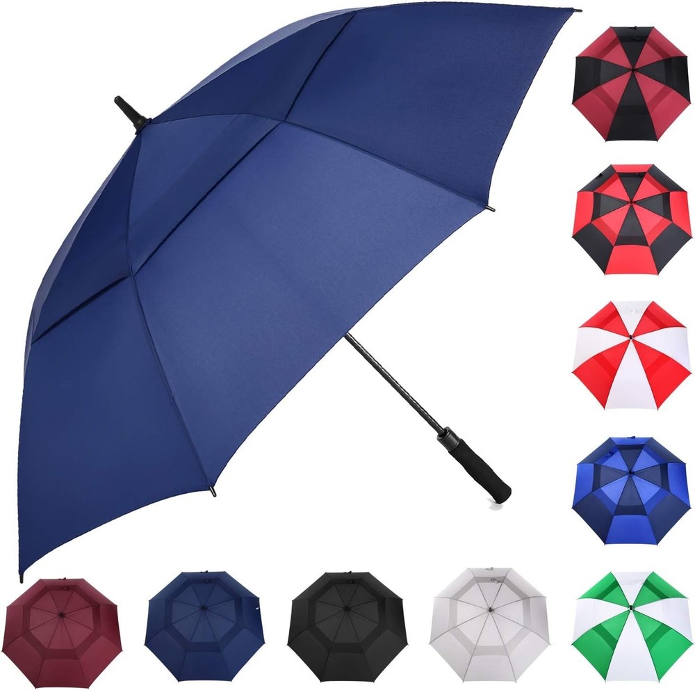 Extra Large Golf Umbrella, 54/62/68/72 Inch Automatic Open, Oversize Double C...