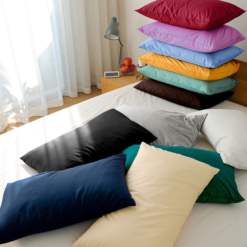 2 Pack Queen Pillowcases Soft Microfiber 20x30 Inches, Purple