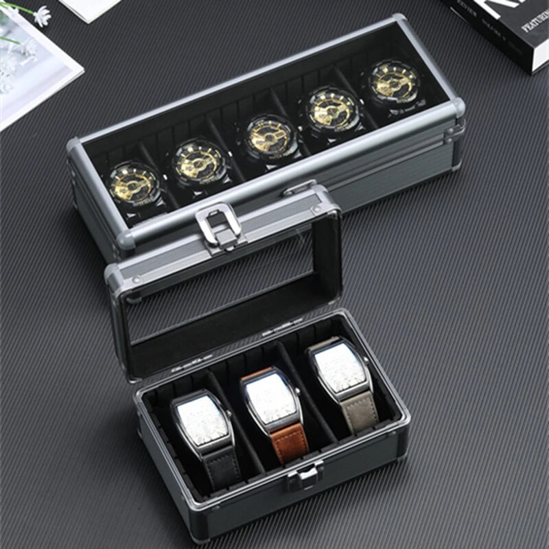 Aluminum Suitcase Case Display Storage Watch Box Bracket Durable Quality ToolBox