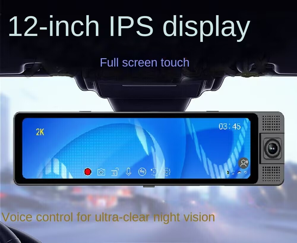 3 Lens Dash Cam Car DVR Recorder Touch Screen Front/Rear/Inside Camera G-Sensor