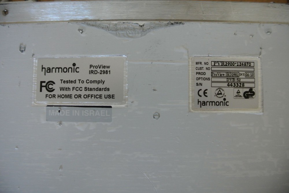 HARMONIC SCOPUS PROVIEW IRD-2981 DVB-S2 RECEIVER DECODER