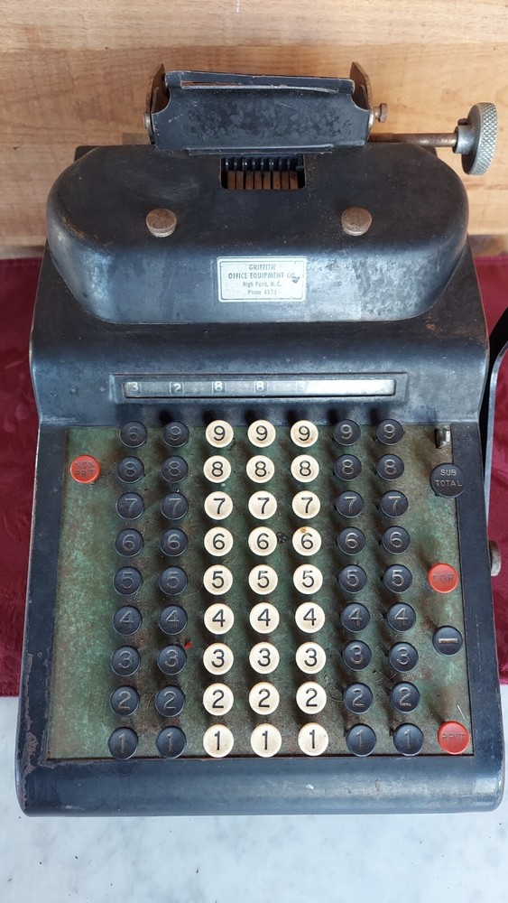 VINTAGE ALLEN CALCULATOR, ADDING MACHINE, UNTESTED MAN CAVE