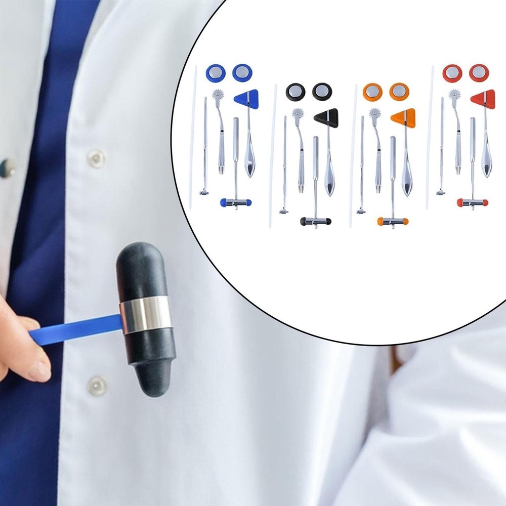 Percussion Hammer Set Nurses Aluminum Alloy Testing  Diagnostic Tool
