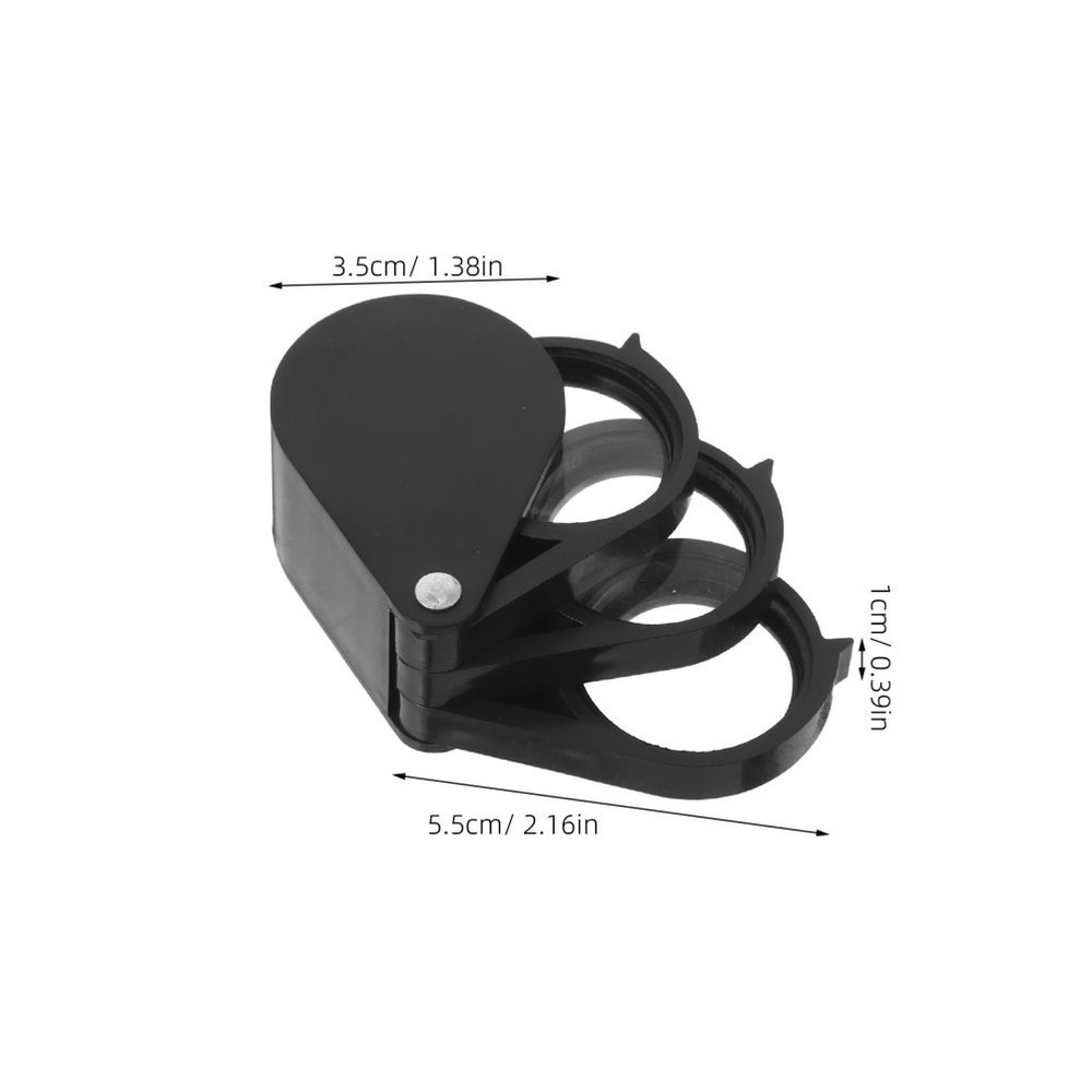 2 PCS Pocket Magnifying Glass Folding Acrylic Foldable Magnifier