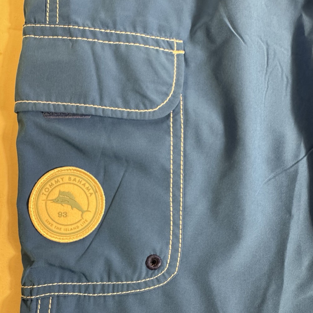 Tommy Bahama Men's Medium Large & XL Swim Trunks Solid Blue