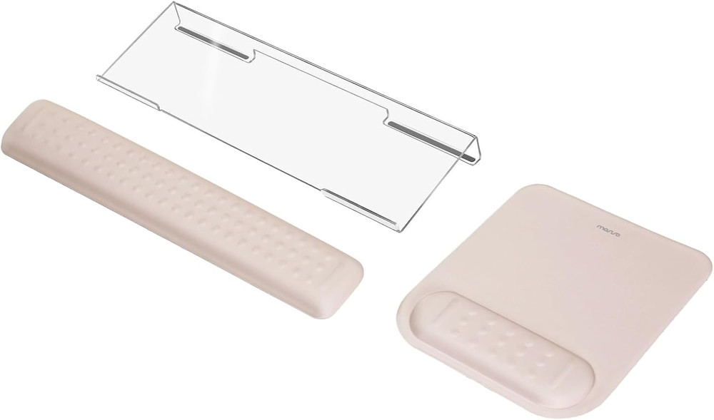 Computer Keyboard Stand&Wrist Rest Support for Keyboard &Mouse Pad Set, Ergonomi