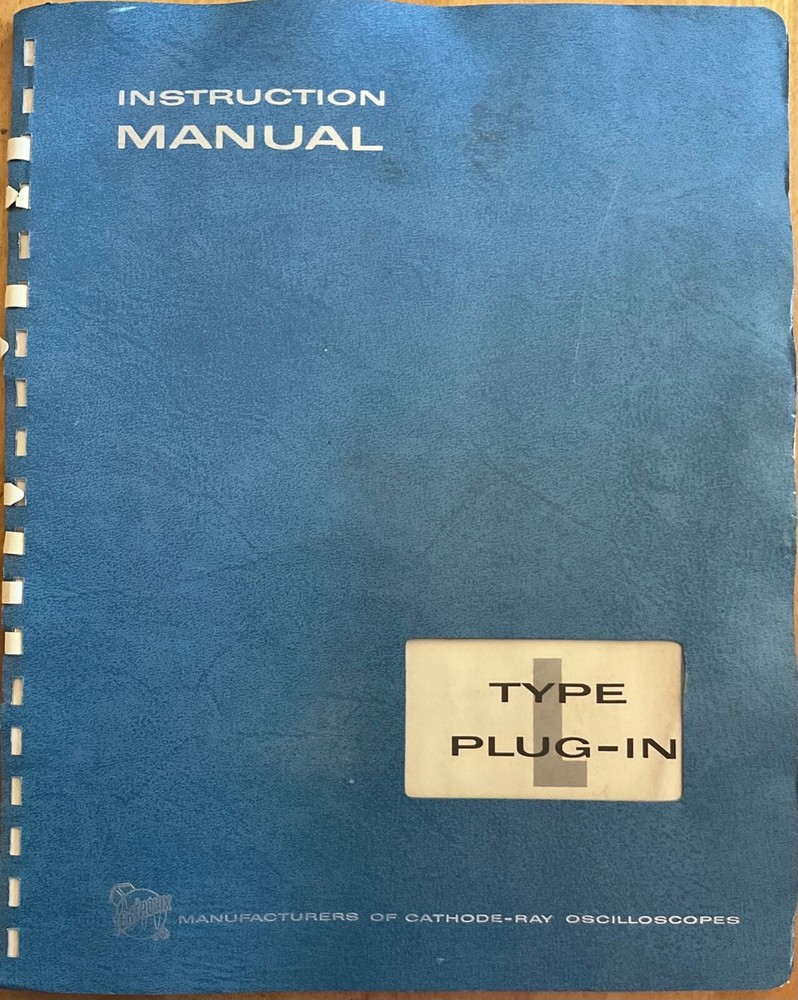 Tektronix Type L Plug-In Preamplifier  Instruction Manual