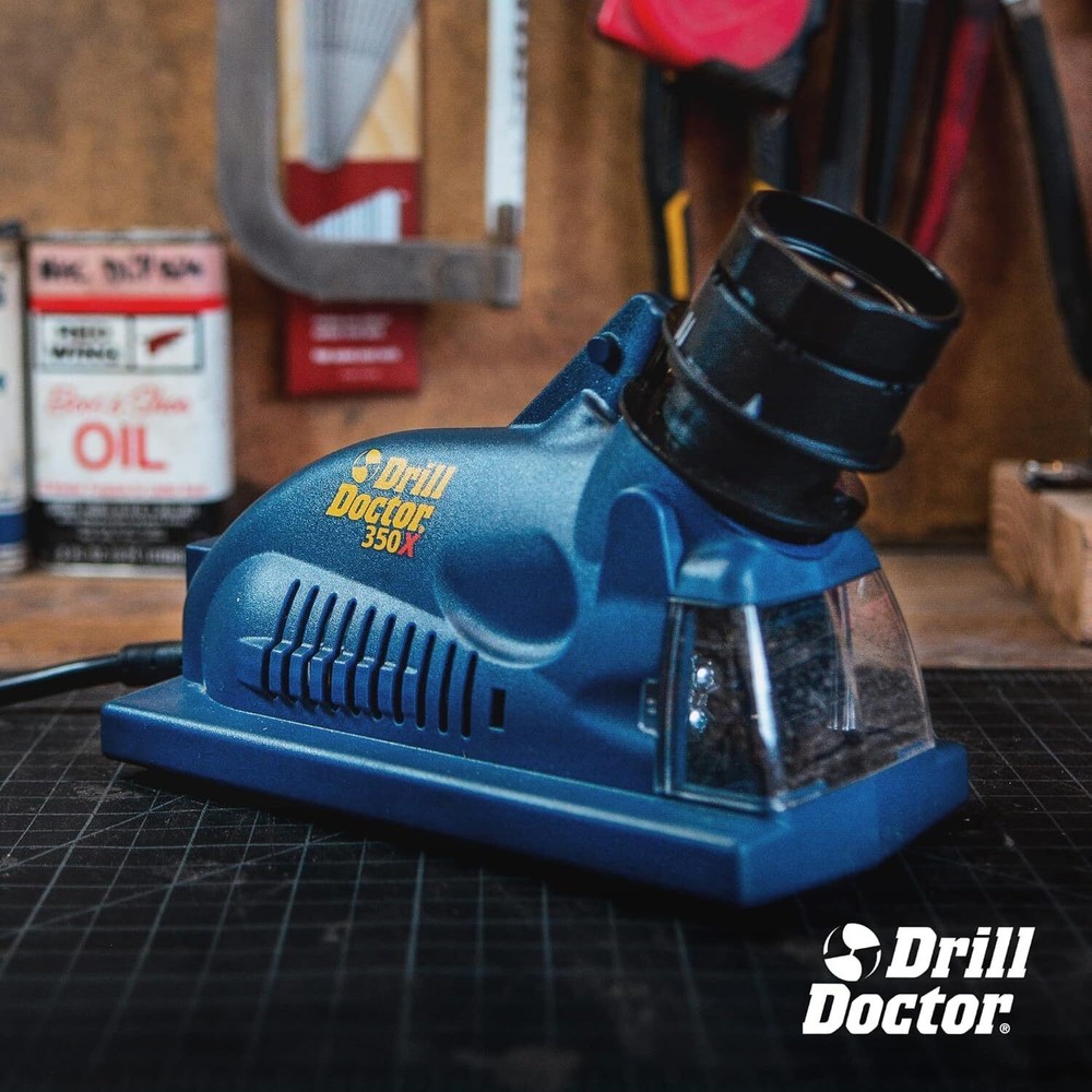 DD350X Drill Bit Sharpener 3/32"-1/2" Electric Sharpener Carbide&Tin-Coated Bits